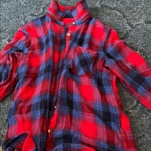 Red and blue flannel size small